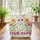 Bunny Folk Art Flowers Floral Wreath "Your Name" - Everyday Tote Gift Quilted Tote Bag - 3