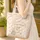 Gentle Figure Lamb Wildflowers Berries Personalized Your Name - Everyday Tote Gift for Her Quilted Tote Bag - 4