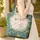 Nuzzling Bunnies Floral Wreath Personalized Name - Thoughtful Gift for Her Quilted Tote Bag - 4