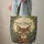 Cat Blue Eyes Floral Wreath Leaf Garland Botanical Vines Your Name - Home Decor Cat Lover Gift Quilted Tote Bag - 6