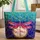 Dragonfly Gold Filigree Your Name Text Circular Medallion - Nature Lover Everyday Gift Quilted Tote Bag - 1