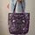 Personalized Black Cat Purple Butterflies Lavender Daisy Floral - Everyday Cat Lover Gift Quilted Tote Bag - 6