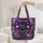 Personalized Black Cat Purple Butterflies Lavender Daisy Floral - Everyday Cat Lover Gift Quilted Tote Bag - 5