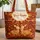 Baby Deer Nuzzling Autumn Leaves Swirling Vines Berries - Fall Nature Lover Gift Quilted Tote Bag - 1