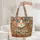 Patchwork Cat Face Boho Floral Vines Personalized - Cat Lover Lifestyle Gift Quilted Tote Bag - 5