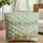 Personalized Bunting Flags Camper Van Wildflowers Camping Scene - Travel Gift Quilted Tote Bag - 1