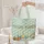 Personalized Bunting Flags Camper Van Wildflowers Camping Scene - Travel Gift Quilted Tote Bag - 5