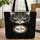 Black Cat Swirling Fur Name Starbursts - Everyday Use for Cat Lovers Quilted Tote Bag - 1