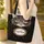 Black Cat Swirling Fur Name Starbursts - Everyday Use for Cat Lovers Quilted Tote Bag - 4