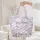 Nuzzling Bunnies Botanical Floral Wreath - Everyday Accessory for Animal Lovers Quilted Tote Bag - 5