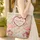 Flamingos Heart Shape Tropical Hibiscus Foliage - Nature Lover Gift Quilted Tote Bag - 4