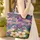 Hummingbirds Nuzzling Plumeria Tropical Leaves 'Your Name' - Wildlife Lover Gift Quilted Tote Bag - 4