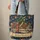 Dragon Head Books Teacups Floral Starry Accents - Book Lover Everyday Tote for Readers Quilted Tote Bag - 6