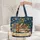 Dragon Head Books Teacups Floral Starry Accents - Book Lover Everyday Tote for Readers Quilted Tote Bag - 5