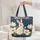 Bunny Magnolia Blossoms Bud Intertwining Vines Leaf Wreath - Nature Lover Gift Quilted Tote Bag - 5