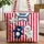 Bears Star Balloon Red White Stripes - Independence Day Patriotic Gift Quilted Tote Bag - 1