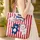 Bears Star Balloon Red White Stripes - Independence Day Patriotic Gift Quilted Tote Bag - 4