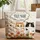 Personalized Picket Fence Kittens Wildflowers Sprigs Clouds - Everyday Cat Lover Gift Quilted Tote Bag - 1