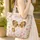 Papillon Dog Floral Wreath Roses Blue Blossoms Butterflies Everyday Tote Dog Lover Gift Quilted Tote Bag - 4