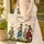 Three Stylized Women Daffodils Name Medallion - Everyday Carry Personalized Gift Quilted Tote Bag - 4