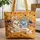 Adorable Bunnies American Flag Stars Personalized - Independence Day Gift Quilted Tote Bag - 1