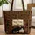 Black And White Cat Vintage Bookshelf - Book Lover Home Decor Gift For Readers Quilted Tote Bag - 1