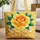 Vibrant Yellow Rose Golden Vines Floral Wreath - Thoughtful Everyday Flower Lover Gift Quilted Tote Bag - 1