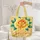 Vibrant Yellow Rose Golden Vines Floral Wreath - Thoughtful Everyday Flower Lover Gift Quilted Tote Bag - 5