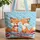 Nuzzling Foxes with Bow Tie Star Clip Your Name Ribbon - Patriotic Wildlife Gift Quilted Tote Bag - 1