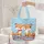 Nuzzling Foxes with Bow Tie Star Clip Your Name Ribbon - Patriotic Wildlife Gift Quilted Tote Bag - 5