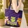 Cartoon Horses Wooden Name Sign Swirling Lines - Horse Lover Everyday Carry Gift Quilted Tote Bag - 4