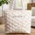 Fluffy White Bunny Pink Rose Wreath Scattered Flowers Personalized Gift for Her Quilted Tote Bag - 1