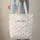 Fluffy White Bunny Pink Rose Wreath Scattered Flowers Personalized Gift for Her Quilted Tote Bag - 6