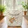 Fox Bunny Nuzzle Bunting Flag Your Name - Wildflower Berry Everyday Carry Gift Quilted Tote Bag - 3