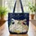 Nuzzling Bunnies Daisies Floral Wreath Stars - Everyday Use Home Decor Gift for Her Quilted Tote Bag - 3