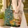 Autumn Leaves Berries Owl Books Pumpkins Gourds Wreath - Harvest Season Gift Quilted Tote Bag - 4
