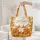 Personalized Two Foxes Nuzzling Autumn Leaves & Berries - Fall Season Wildlife Lover Gift Quilted Tote Bag - 5
