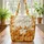 Personalized Two Foxes Nuzzling Autumn Leaves & Berries - Fall Season Wildlife Lover Gift Quilted Tote Bag - 3