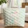 Two Nuzzling Bunnies Scattered Leaves Stars - Lifestyle Tote Gift for Babies Toddlers Quilted Tote Bag - 1