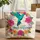 Hummingbird in Flight Tropical Hibiscus Flowers Botanical Vines - Wildlife Lover Gift Quilted Tote Bag - 1