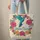 Hummingbird in Flight Tropical Hibiscus Flowers Botanical Vines - Wildlife Lover Gift Quilted Tote Bag - 6