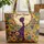 African Woman Silhouette Sunflowers Nouveau Floral - Everyday Carry Home Decor Quilted Tote Bag - 1