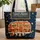 Retro Travel Trailer Saguaro Cactus Stars Personalized - Travel Essentials for Travelers Quilted Tote Bag - 1
