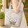 Two Nuzzling Pandas Cherry Blossom Name Wreath - Wildlife Lover Gift Quilted Tote Bag - 4