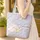 Cloud Star Hug Personalized Speech Bubble - Celestial Lover Gift Quilted Tote Bag - 4