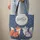 Two Nuzzling Foxes 'Your Name' Botanical Floral - Wildlife Lover Everyday Tote Quilted Tote Bag - 6