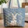 Bunny Wildflower Lily of the Valley Cottagecore Daily Use Gift Quilted Tote Bag - 1