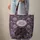 Fluffy Black Cat Purple Flowers Butterflies Your Name Medallion - Cat Lover Gift Quilted Tote Bag - 6