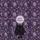 Fluffy Black Cat Purple Flowers Butterflies Your Name Medallion - Cat Lover Gift Quilted Tote Bag - 7