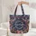 Personalized Folk Floral Star Stripes - American Heritage Everyday Gift Quilted Tote Bag - 5